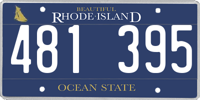 RI license plate 481395
