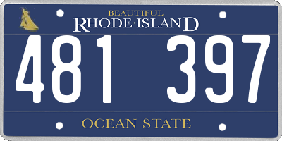 RI license plate 481397