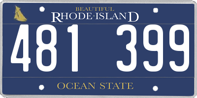 RI license plate 481399