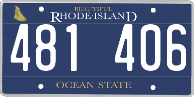 RI license plate 481406