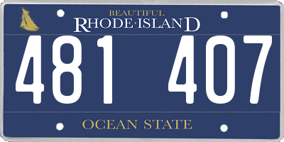 RI license plate 481407