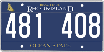 RI license plate 481408