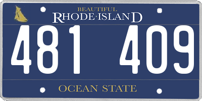 RI license plate 481409