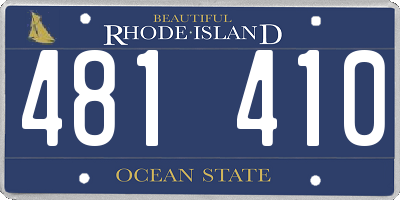 RI license plate 481410