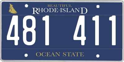 RI license plate 481411