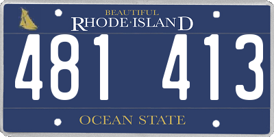 RI license plate 481413
