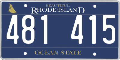 RI license plate 481415
