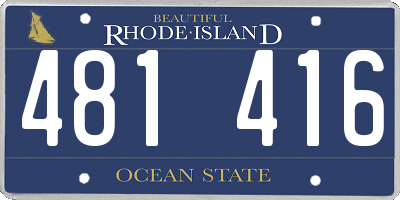 RI license plate 481416