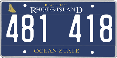 RI license plate 481418