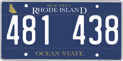RI license plate 481438
