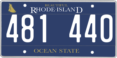 RI license plate 481440