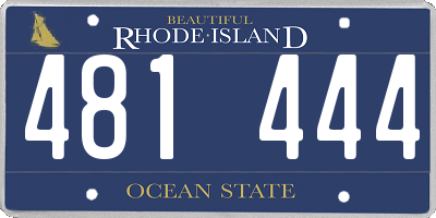 RI license plate 481444
