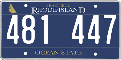 RI license plate 481447