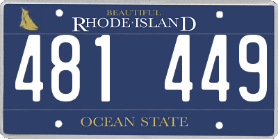 RI license plate 481449