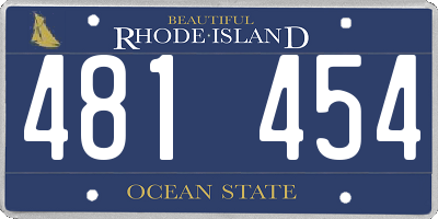 RI license plate 481454