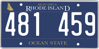 RI license plate 481459