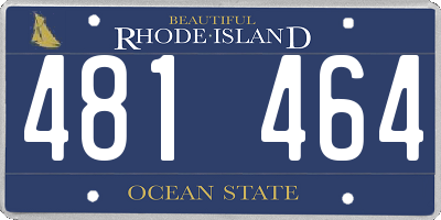 RI license plate 481464