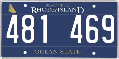 RI license plate 481469