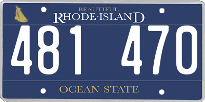 RI license plate 481470