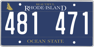 RI license plate 481471