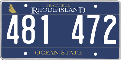 RI license plate 481472