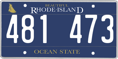 RI license plate 481473