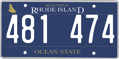 RI license plate 481474