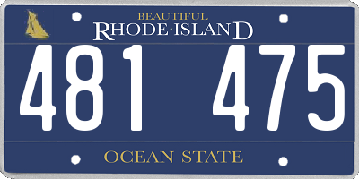 RI license plate 481475