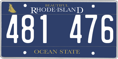 RI license plate 481476