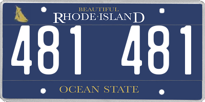 RI license plate 481481
