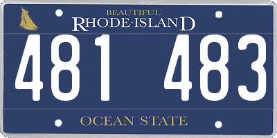 RI license plate 481483