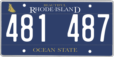 RI license plate 481487