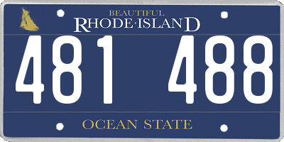 RI license plate 481488