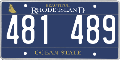 RI license plate 481489