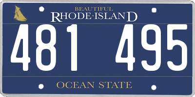 RI license plate 481495