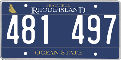 RI license plate 481497