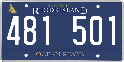 RI license plate 481501