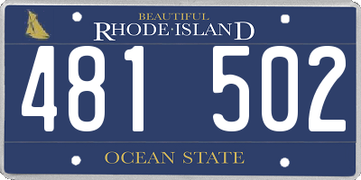 RI license plate 481502