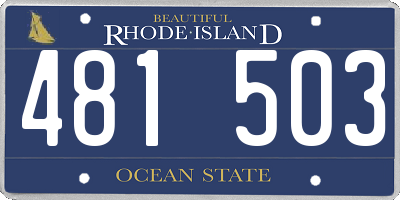 RI license plate 481503