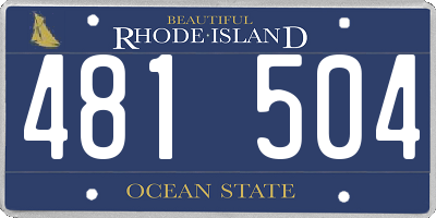 RI license plate 481504