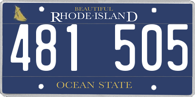 RI license plate 481505