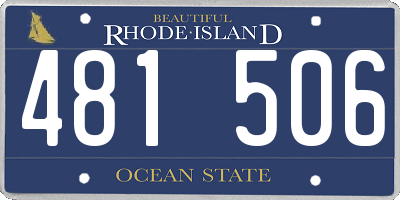 RI license plate 481506