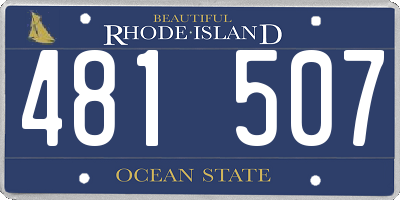 RI license plate 481507