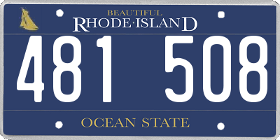 RI license plate 481508