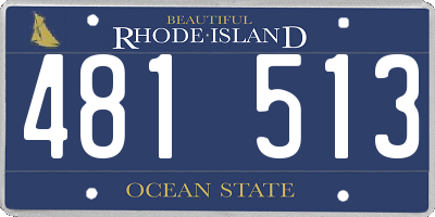 RI license plate 481513