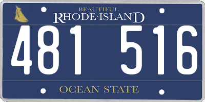 RI license plate 481516