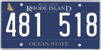 RI license plate 481518