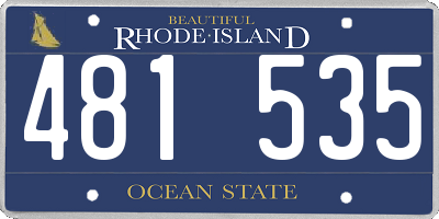RI license plate 481535