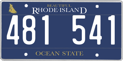 RI license plate 481541