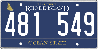 RI license plate 481549